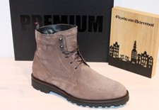 FLORIS VAN BOMMEL Wildleder Lammfell Schnür-Boots Stiefelette STURDI Taupe -Neu!