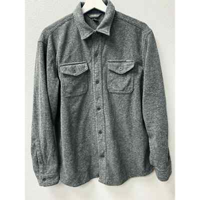 Eddie Baeur Men's Long Sleeve Shirt Jacket Heathered Gray Size M