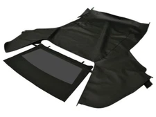 Fits: Ford Mustang 1983-1990 Soft Top & TINTED Plastic Window HAARTZ Black Vinyl