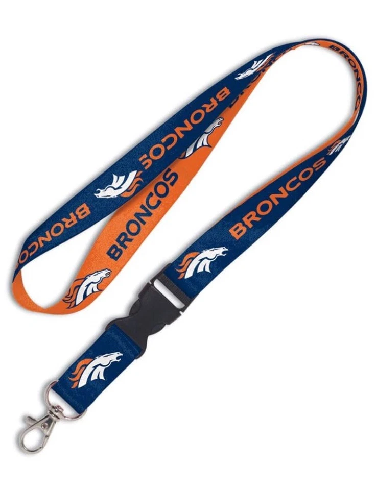 Denver Broncos Lanyard w Detachable Key Chain - Image 2 of 2