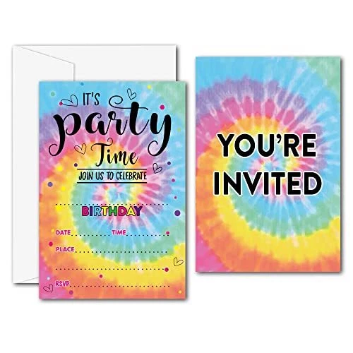 Tie dye online birthday party