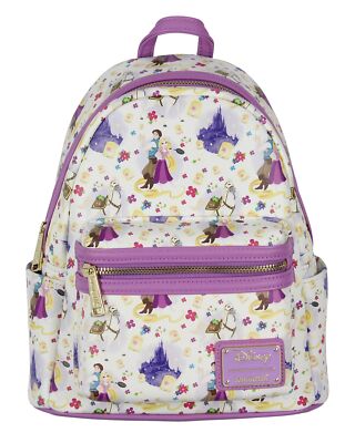 Loungefly Disney Tangled Rapunzel Flynn Ryder And Maximus All-Over Print Cute...