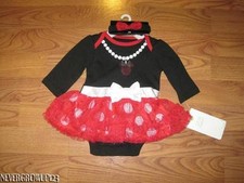 DISNEY BABY MINNIE MOUSE OUTFIT HALLOWEEN COSTUME TUTU DRESS NEWBORN 3-6 M NWT