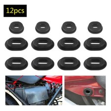 12pcs Motorcycle Part Panel Oval Round Rubber Grommets for Suzuki Honda Kawasaki