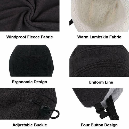 Winter Military Aviator Hat Warm Russian Ushanka Hats with Fur Ear Flaps Ski Cap - 第 37/37 張圖片