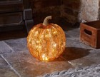 Light Up LED Pumpkin Halloween / Autumn Orange Oranament  2 Designs