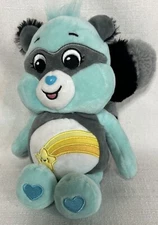 Basic Fun! Care Bears Raccoon Suit Wish Bear 10" plush, Unlock the Magic 2022