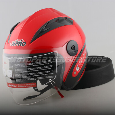 X-PRO Open Face Motorcycle Helmet DOT Approved Half Face Helmet