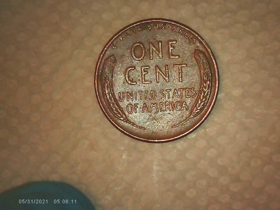 1957-P Lincoln Wheat Penny Die Chip + Overstruck 3.26g #P9D5 - Image 4 of 4