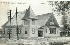 Postcard Methodist Episcopal Church, Macon, Missouri - used in 1910