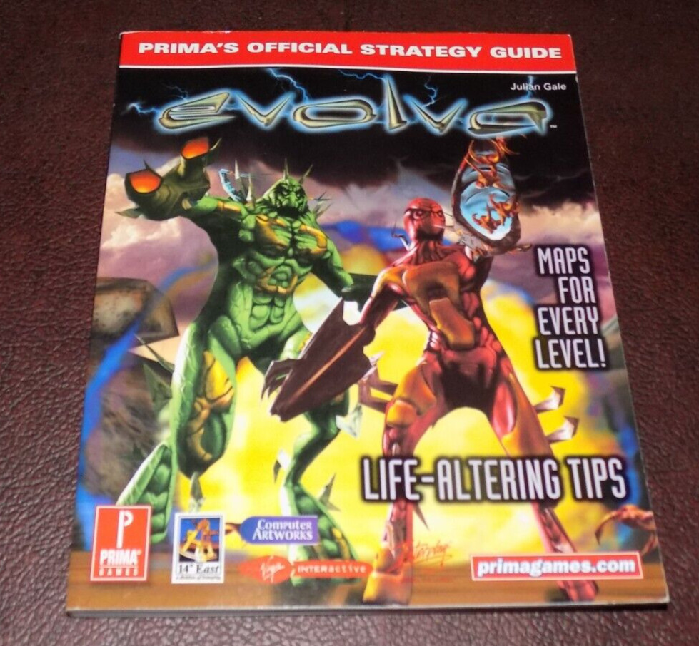 Evolva Prima's Official Strategy Guide 2000 Virgin Interactive PC 207 Pages