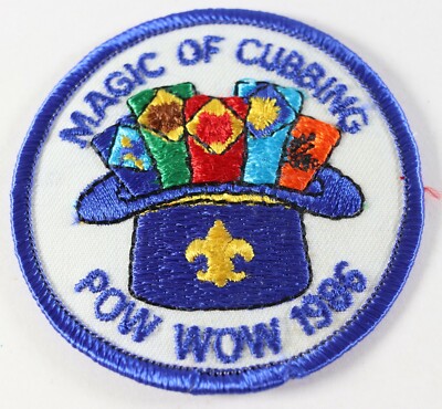 Vintage 1986 Magic of Cubbing Pow Wow Round Boy Scouts of America BSA Patch