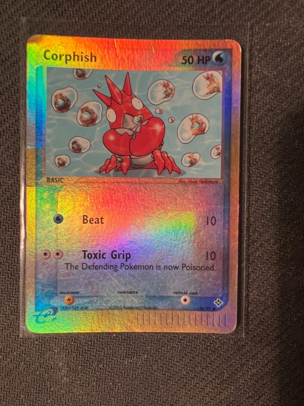  Pokemon Card Corphish EX Dragon 54/97 Reverse Holo Rare 54/97 MP