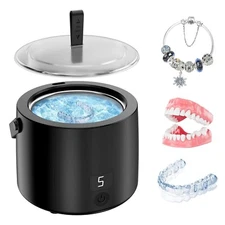 Ultrasonic Dental Retainer Cleaner Machine, 43kHz Professional Cleaning Device f