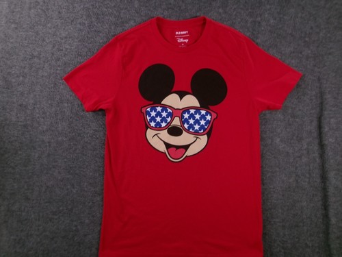 Disney Shirt Men Extra Small Red Mickey Mouse Old Navy Causal Everyday Basic