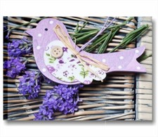Lavanda vintage 2 - QUADRO MODERNO 70x50cm SU TELA SHABBY CHIC FIORI PROVENZALI