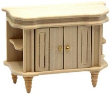 Dolls House Bare Wood Sideboard Cabinet Miniature Dining Furniture 1:12 Scale
