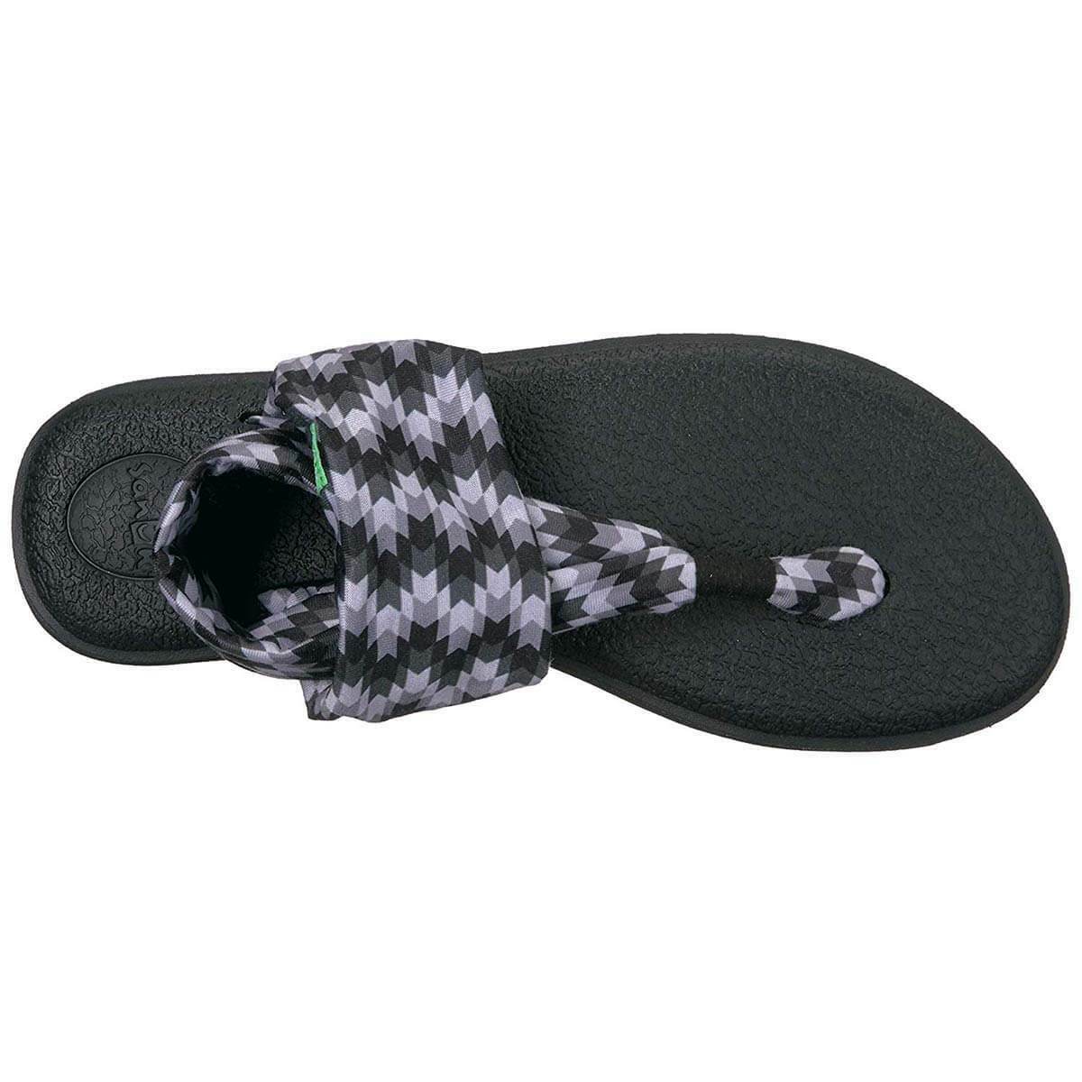 Sandales femme Sanuk Yoga Sling 2 imprimés noir chevron 1100694 à