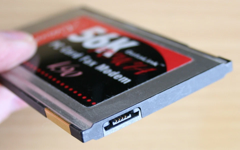 PC Card Fax Modem 56K PCMCIA V.90 DataLink CardBus FM560LK Laptop ActionTec - Image 2 of 4