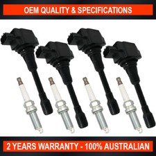 Pack Swan Ignition Coils w/ NGK Spark Plugs for Renault Koleos 2008-2016 2.5L