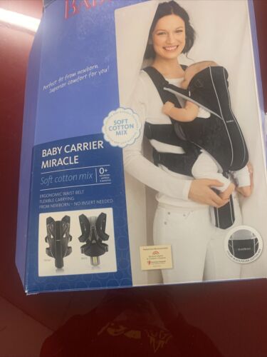 Baby Bjorn baby carrier miracle soft cotton mix newborn to 15 months - Picture 1 of 4
