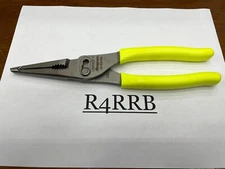 Snap-On Tools USA NEW HIVIZ 9" Soft Grip Long Nose Slip Joint Pliers LN47ACFHV