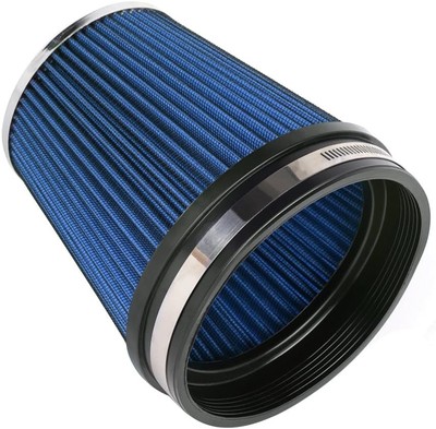 6 Inch 152 mm High Flow Blue Washable Clamp-On Performance Air Intake Cone Filte