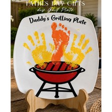 ORIENTAL CHERRY Father&ldquo;s Day Gifts - DIY Daddy's Grilling Plate Large, White