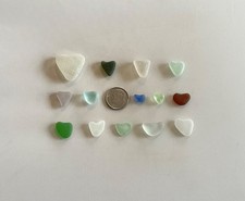 Genuine Beach Sea Glass Perfectly Heart-shaped Beautiful Colors Surf-tumbled