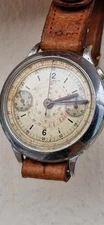 1940 Pfois Chronometer Over Size Chronograph Landeron Hanh 40mm Single Button