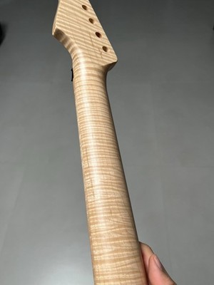 Floyd nut stainless steel 22fret flame Maple guitar neck Satin Wheel truss 12in.