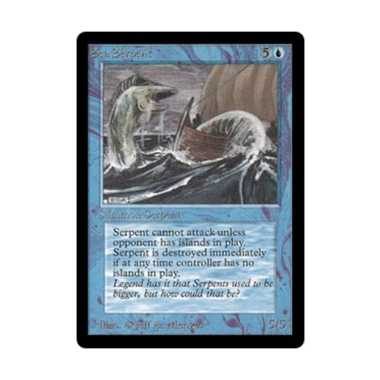 WOTC MtG Beta Sea Serpent (C) NM