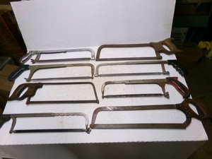 Lot of 8 Hack Saws Craftsman Dunlap Great Neck Disston Cast Steel