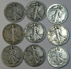 silver walking liberty half dollar roll