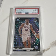 2024-25 Panini Mosaic Genesis Adem Bona #210 PSA 10 Philadelphia 76ers Rookie