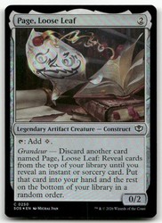Page, Loose Leaf #250 Foil - Secrets of Strixhaven MTG