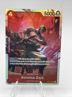#ad Roronoa Zoro ST21 015 Super Rare One Piece Starter Deck 21 English Foil $2.25