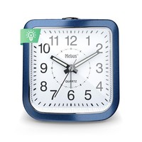 Quarzwecker GeräUschlos Mit Snooze, Leuchtzeiger, Blau, Modell-Nr. 12345