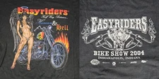 Easy Riders Easyriders Motorcycle T Shirt Black Heaven and Hell - Size XXL 2XL