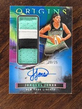 2023 Panini Origins WNBA #JA-JQJ Jonquel Jones Jersey Autographs Blue #/25