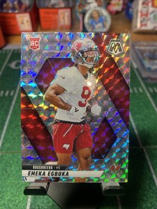 2025 Mosaic Football #376 Emeka Egbuka Silver Mosaic Prizm RC
