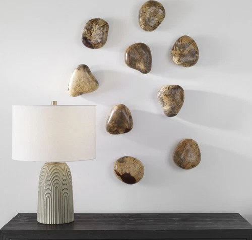 Uttermost 04324 Pebbles 5" Tall Wood Minerals and Rocks Sculpture - Brown - Picture 3 of 6