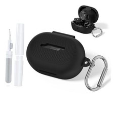 for Bose New QuietComfort Earbuds 2024 Case Cover with Cleaning Kit, Black