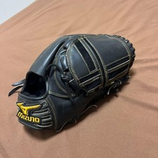 Mizuno Hardball Glove Black Pitcher's Model Genuine Leather Baseball From Japan