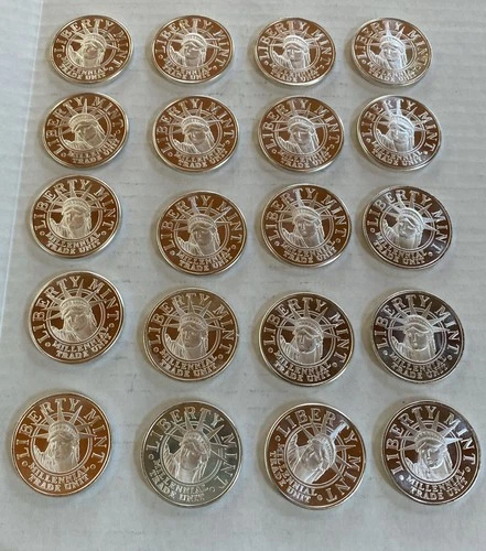 20 X 1 Troy Ounce Silver walking liberty .999 Fine Silver Round