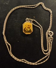 L'ORIGINALE * Collana consacrata Padre Pio con quadro e reliquia