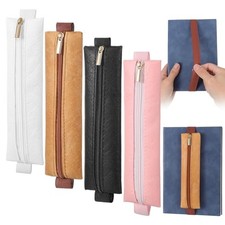Bremorou Elastic Pen Holder For Notebook Adjustable Pu Leather Pen Sleeve