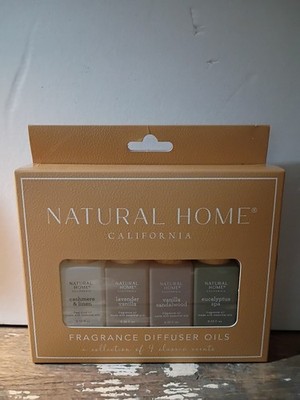 Natural Home California Diffuser Set Cashmere Lavender Vanilla Eucalyptus New