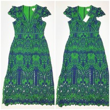 $180 Adelyn Rae Embroidered Lace Midi Dress Women's Size S (US 4) New
