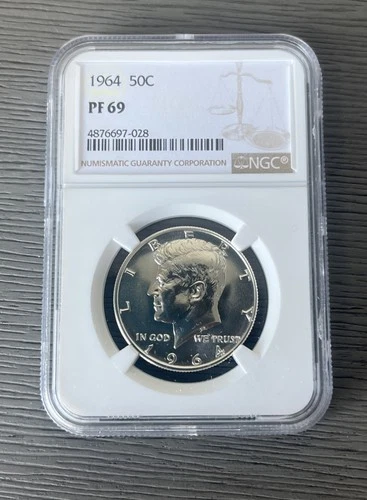 1964 Kennedy Half Dollar 50c NGC Brown Label PF 69 Coin